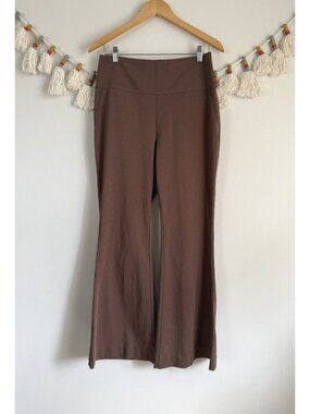 Summersalt The Everyday High Waist Flare Pants Chocolate Brown Ponte Minimalist